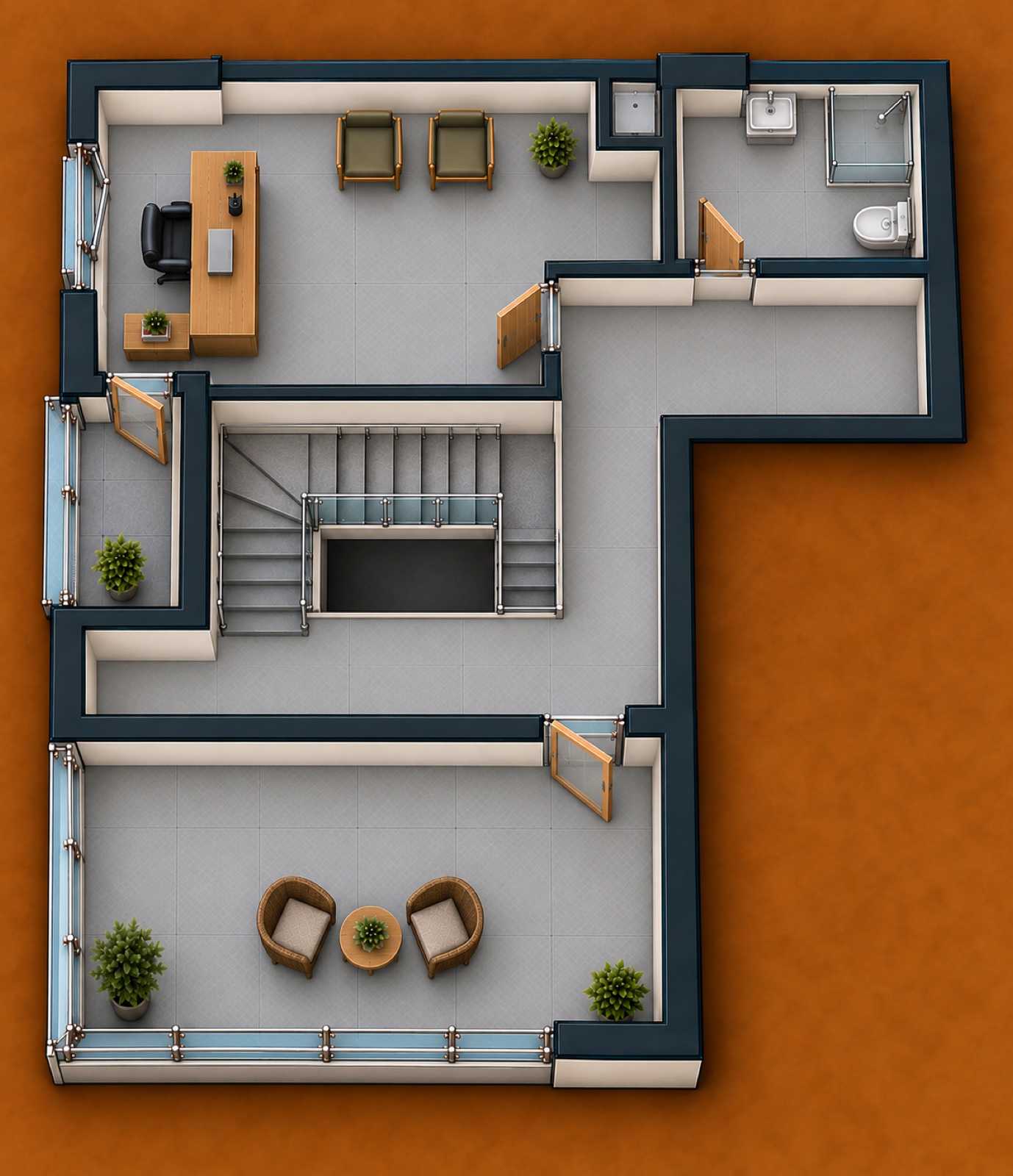 3+1 floor plan