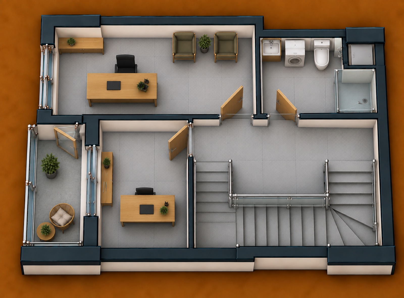 2+1 floor plan