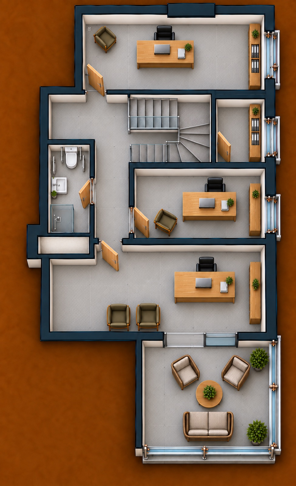 4+1 floor plan