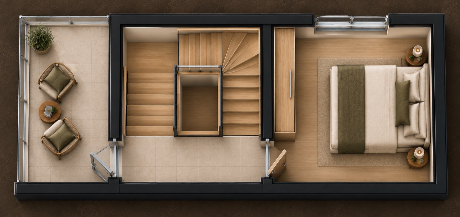 1+1 floor plan