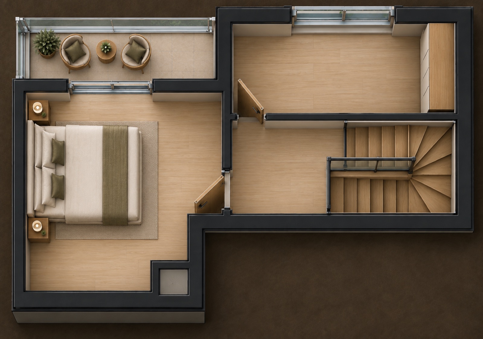 1+1 floor plan