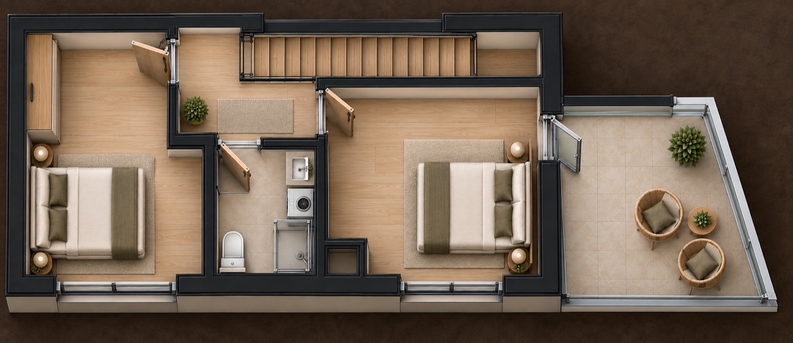 2+1 floor plan
