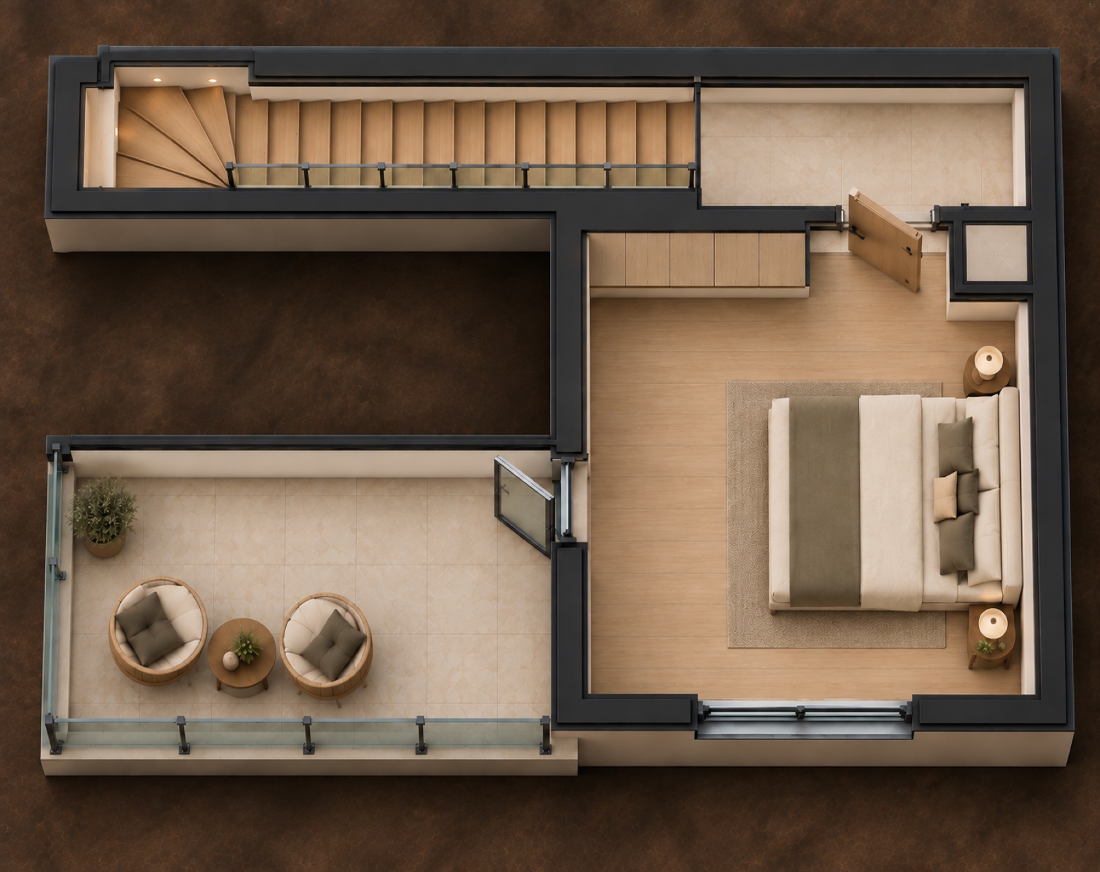 1+1 floor plan