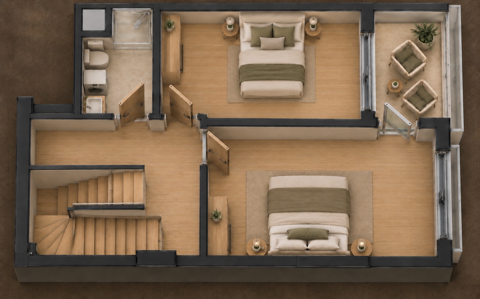 2+1 floor plan