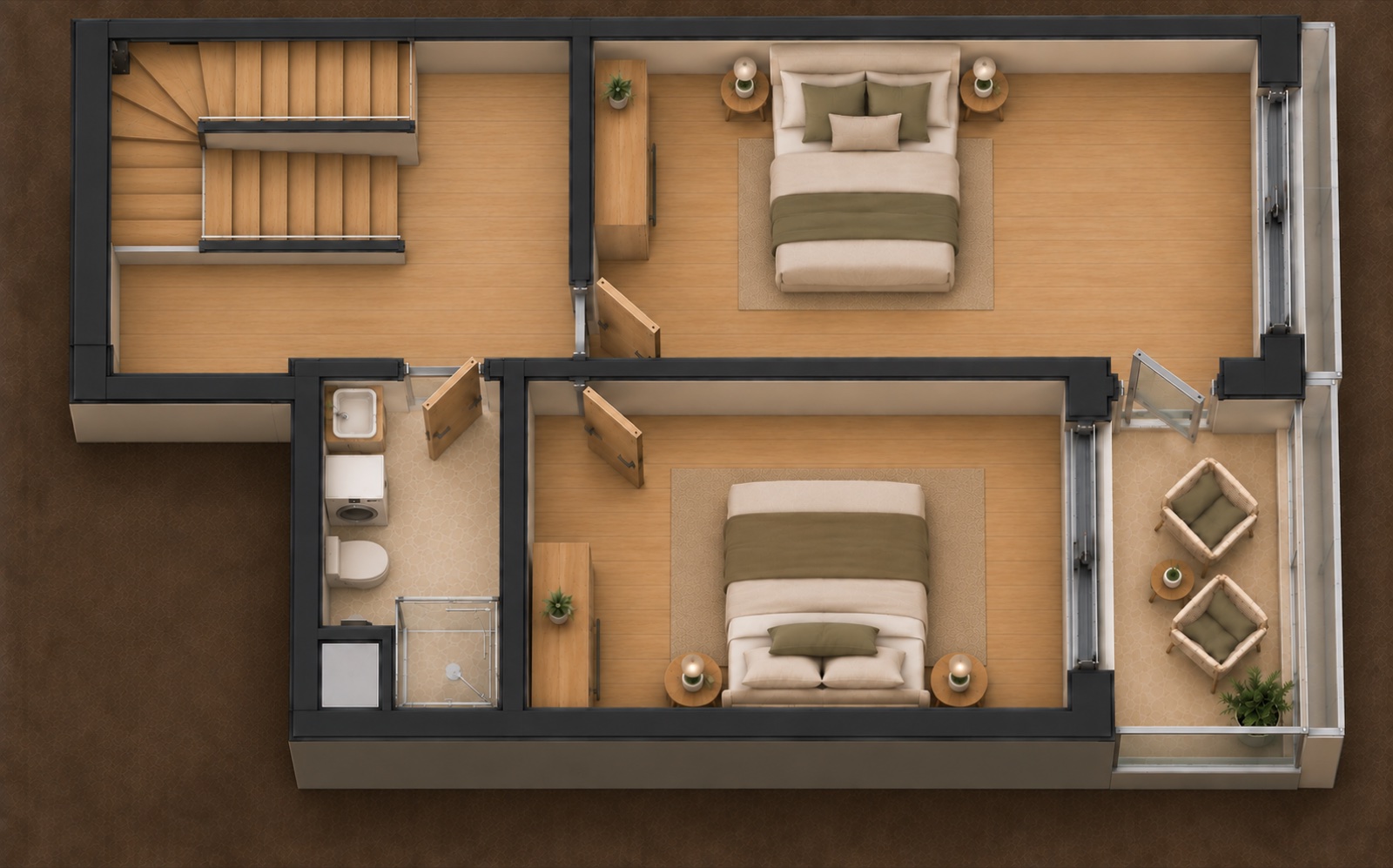 2+1 floor plan