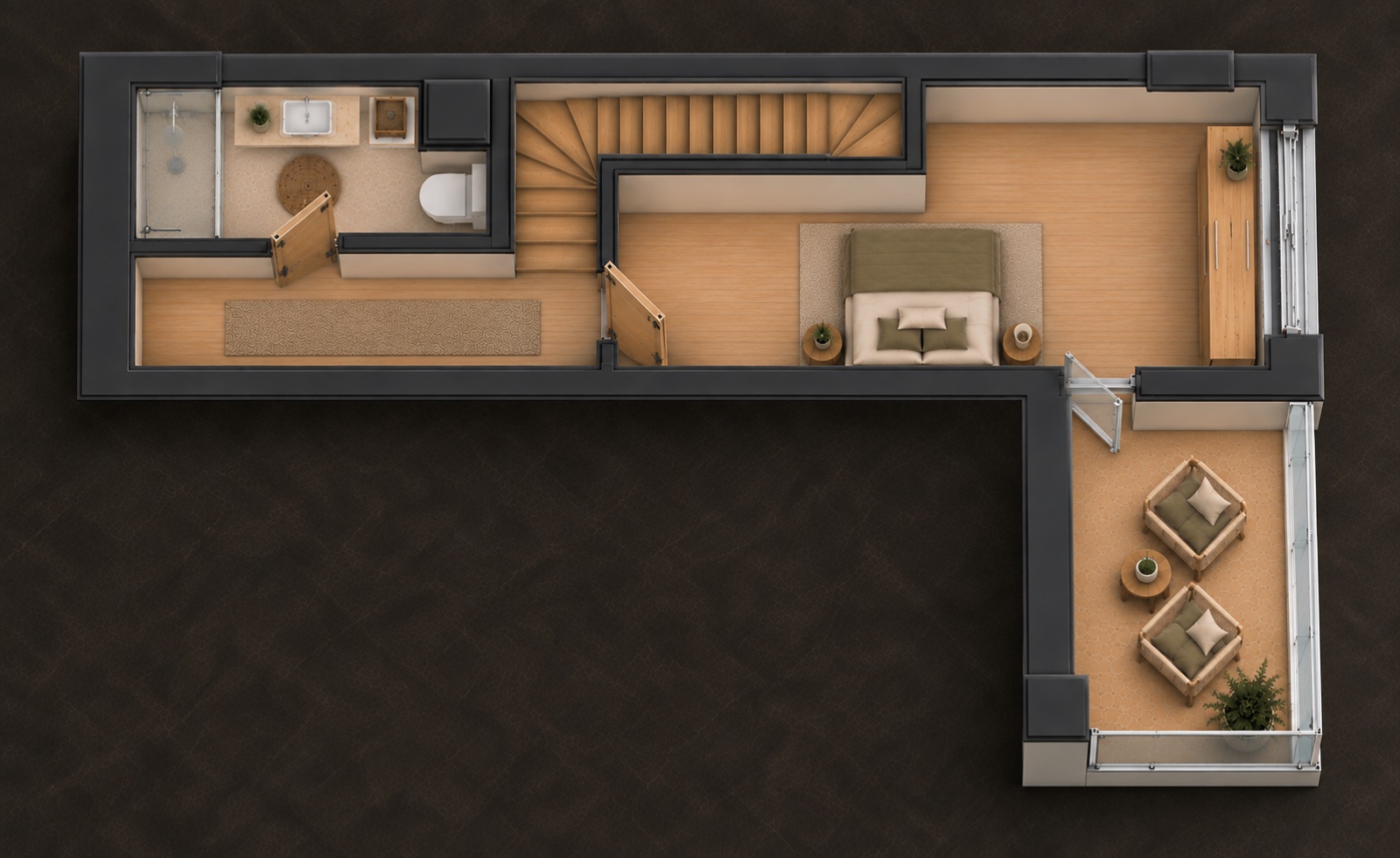2+1 floor plan
