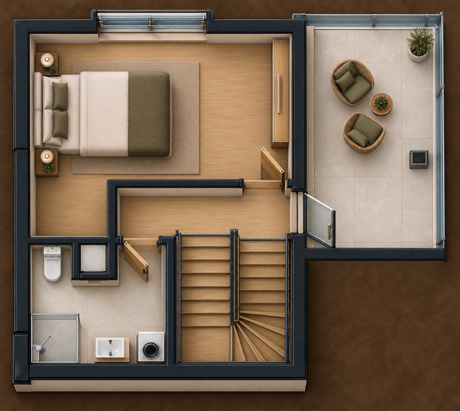 2+1 floor plan