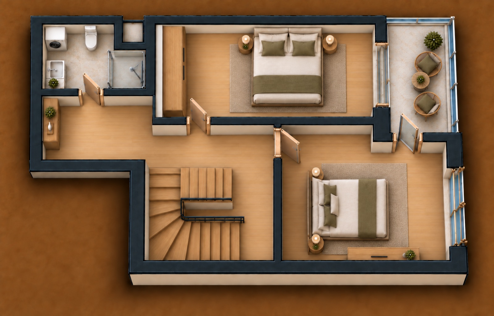 2+1 floor plan