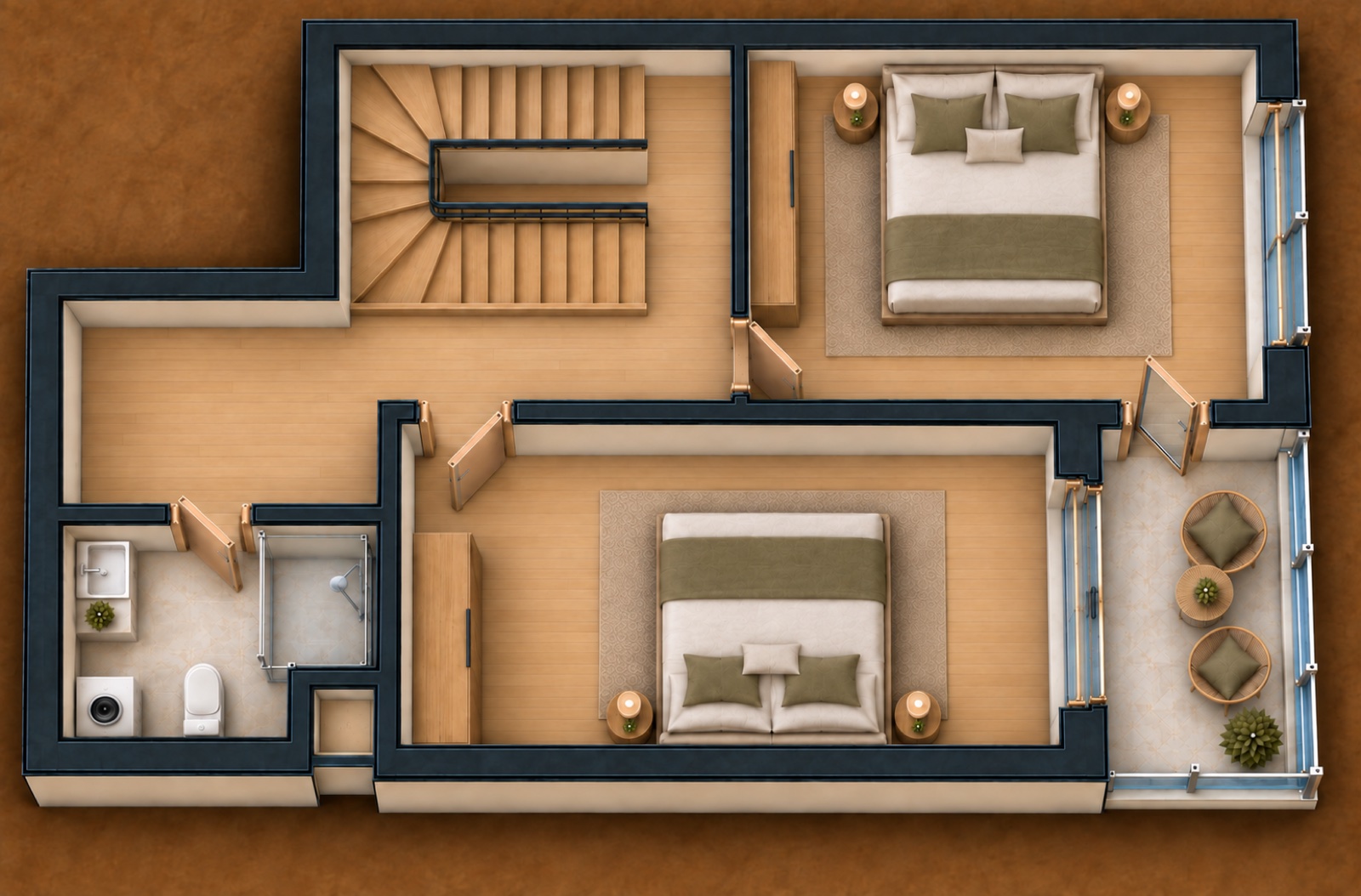 2+1 floor plan